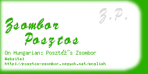 zsombor posztos business card